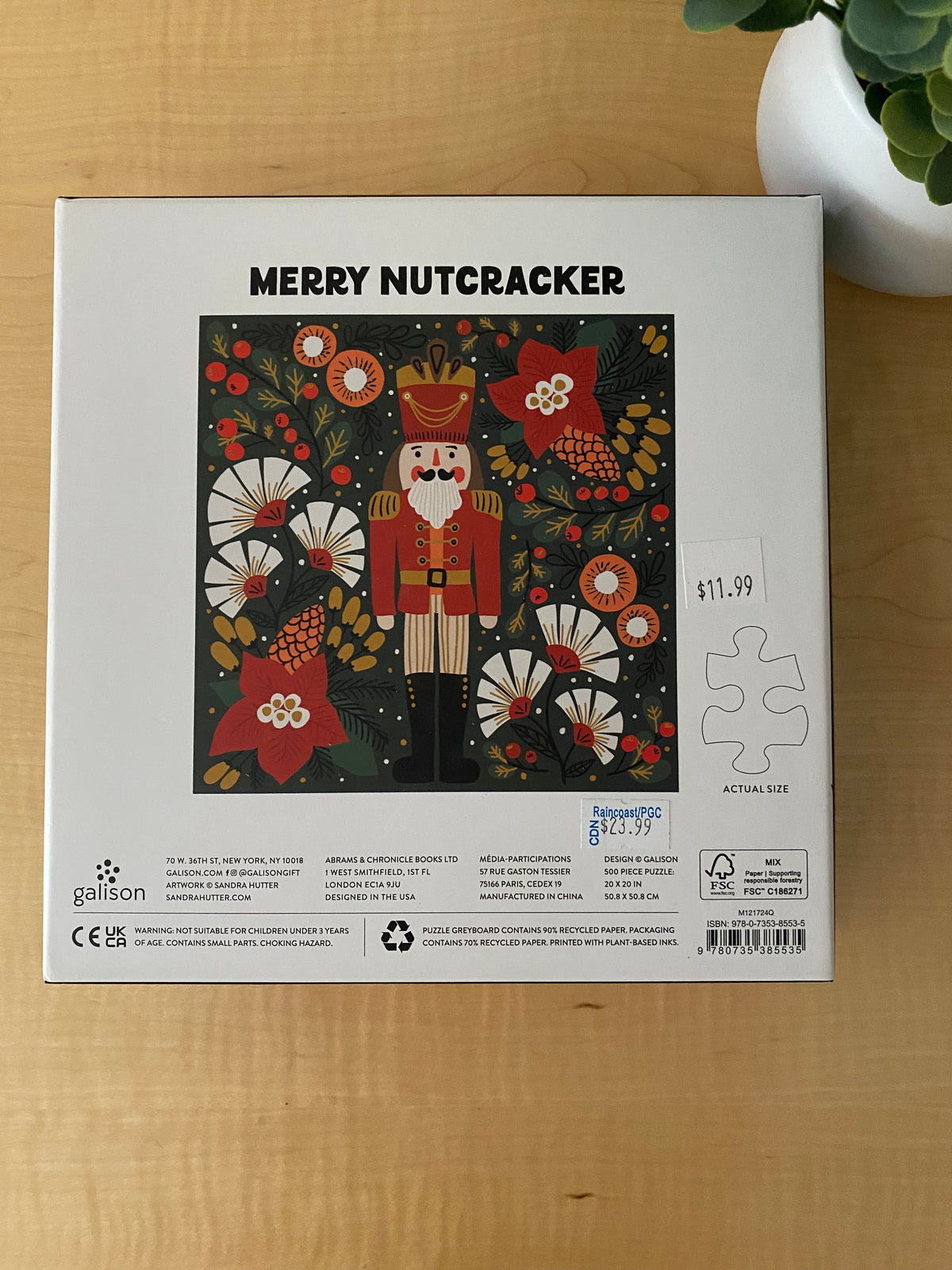 MERRY NUTCRACKER GOLD FOIL PUZZLE