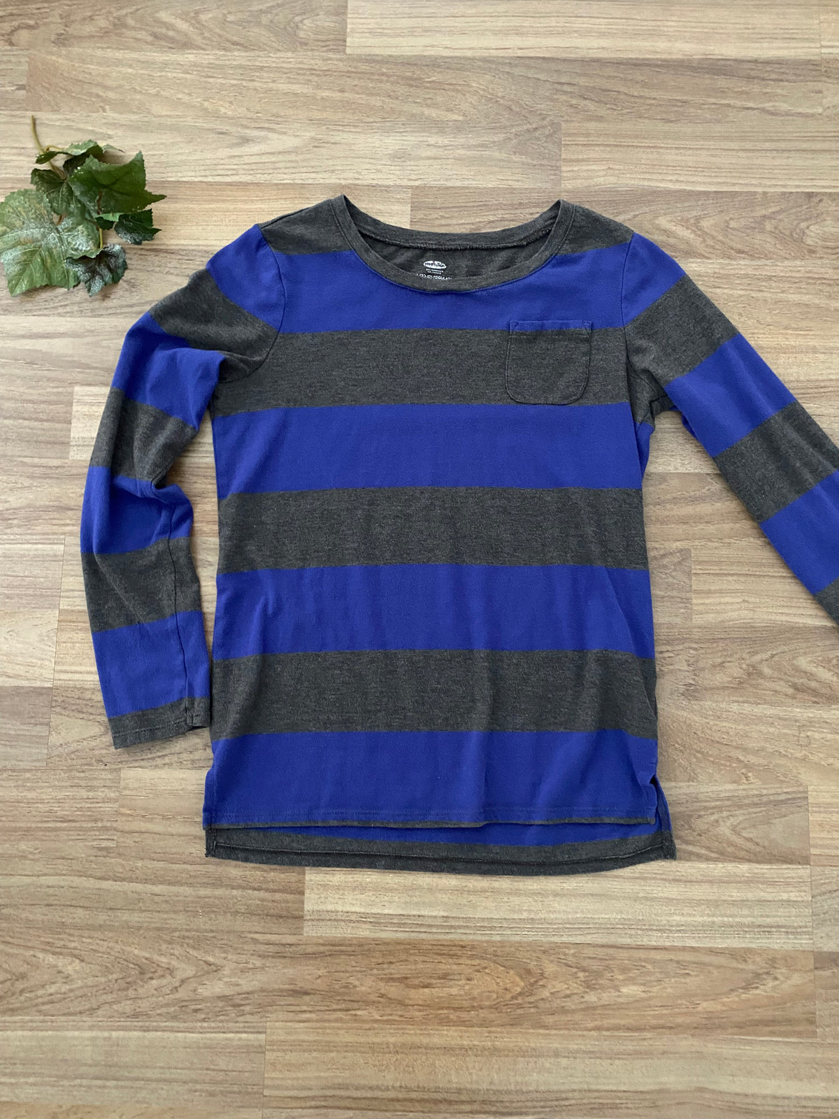 Long Sleeve Striped Top (Boys Size 10-12)