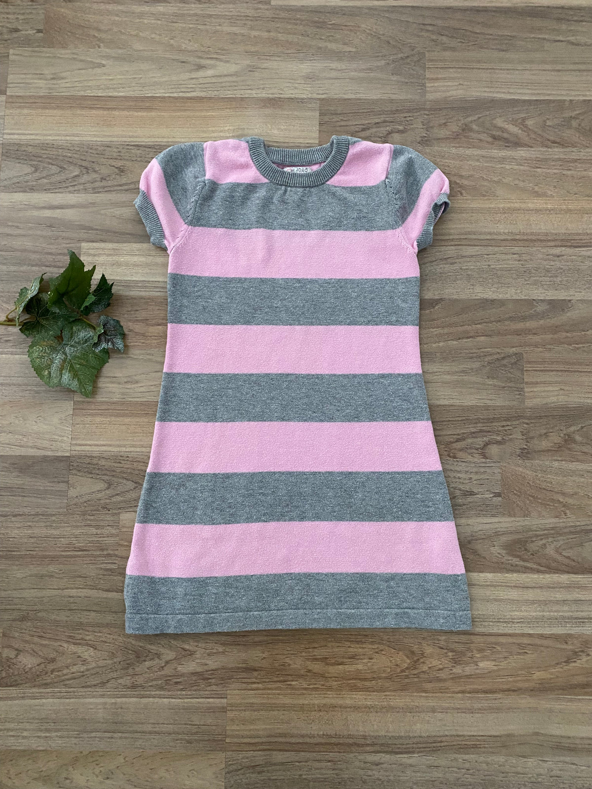 Short Sleeve Striped Dress (Girls Size 5-6)