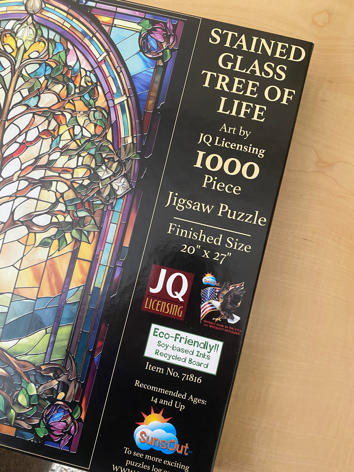 STAINED GLASS TREE OF LIFE PUZZLE - 1000 PIECES