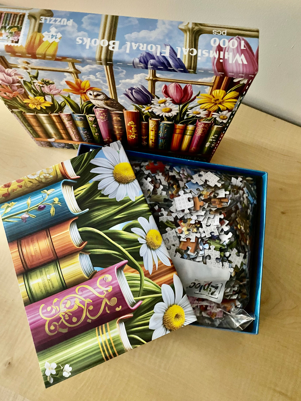 BRILLIANT BOOKS AND FLOWERS PUZZLE - 1000 PIECES