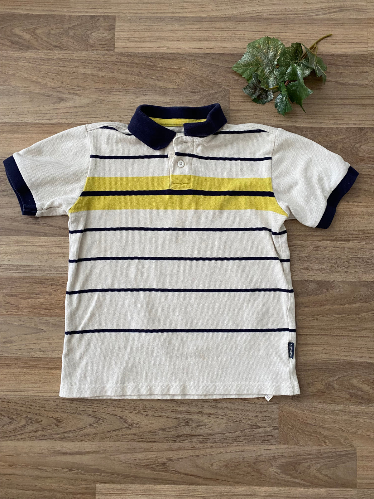 Short Sleeve Striped Shirt (Boys Size 6)