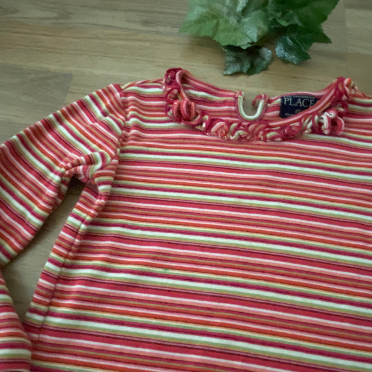 Long Sleeve Striped Top (Girls Size 3)