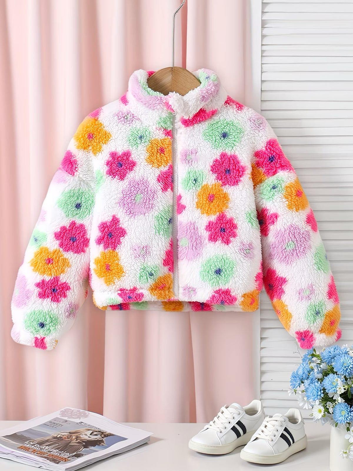 Full Zip Up Sweater (Girls Size 5-6)