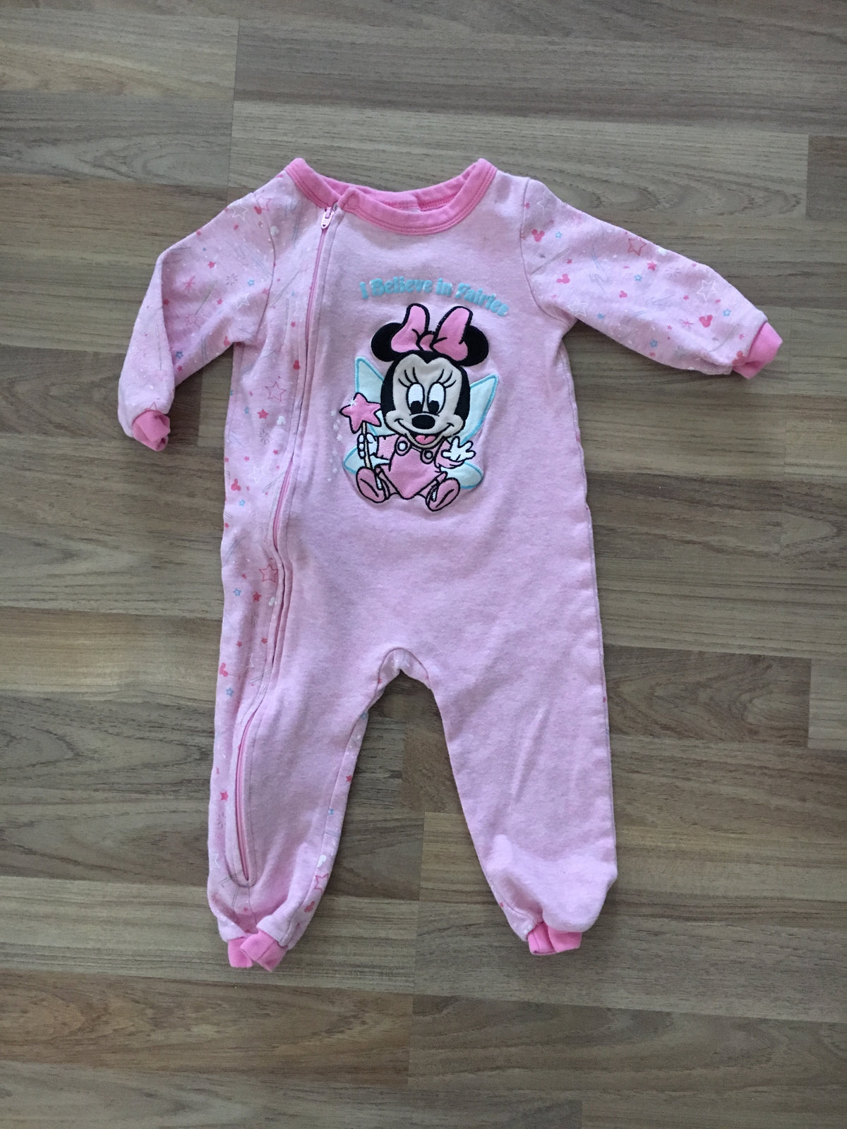 One Piece Footed Sleeper (Girls Size 18M)