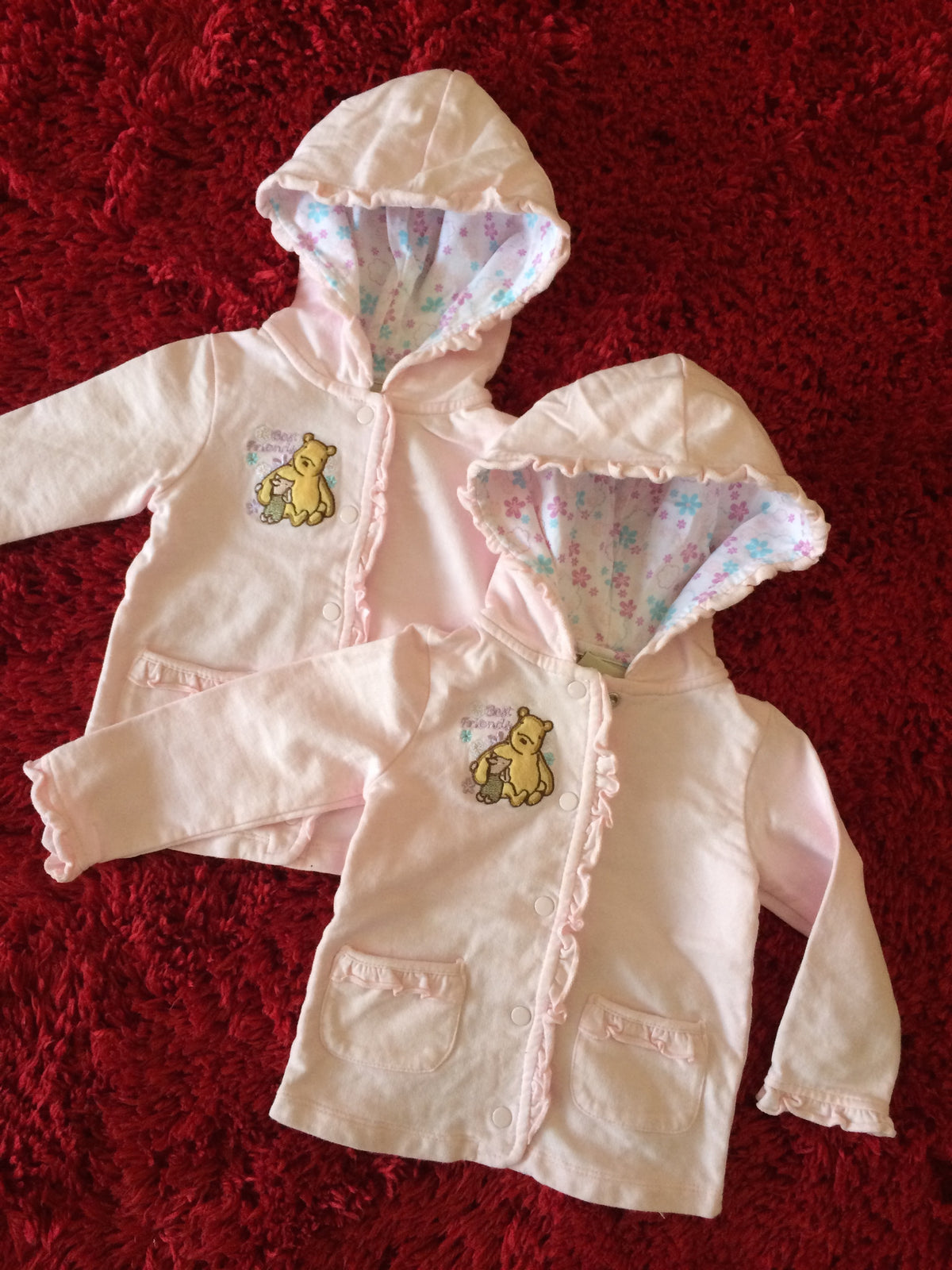 Full Button-Up Hooded Sweater (Girls Size 12-18M)