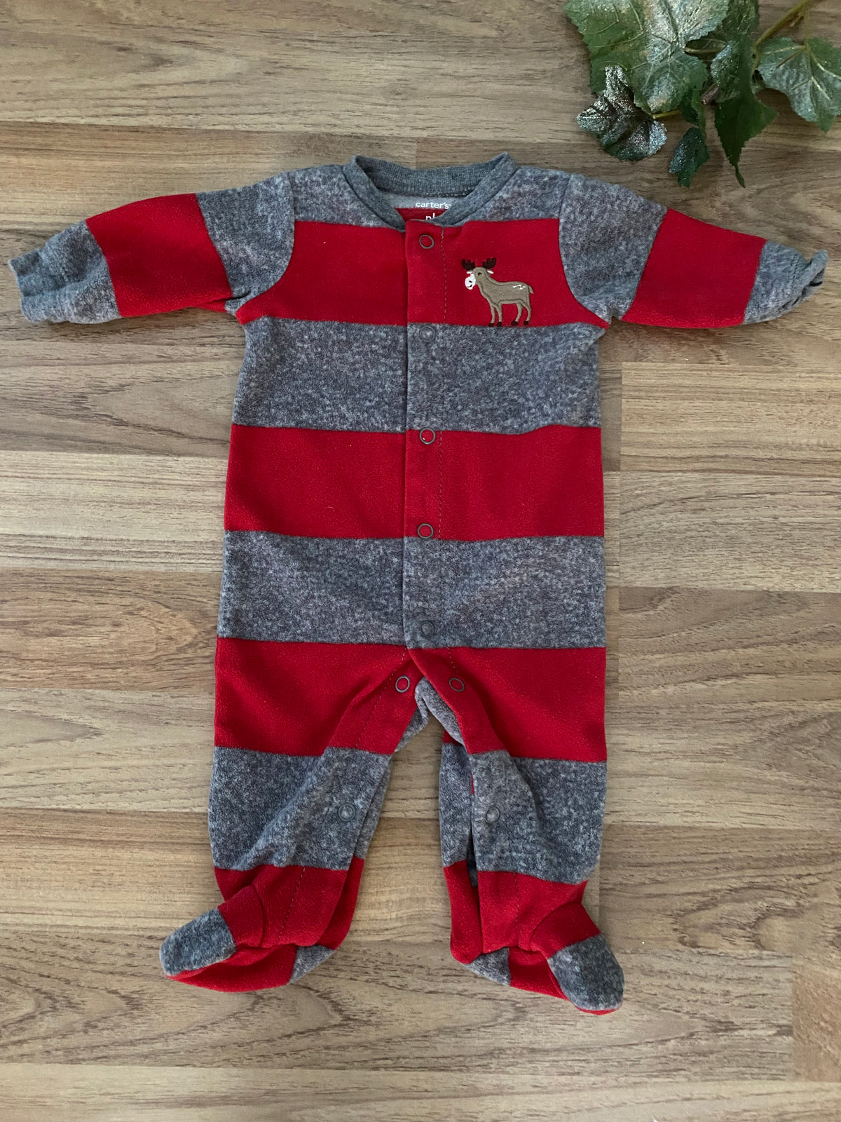 Full Button Up Footed Sleeper (Boys Size 0-3)