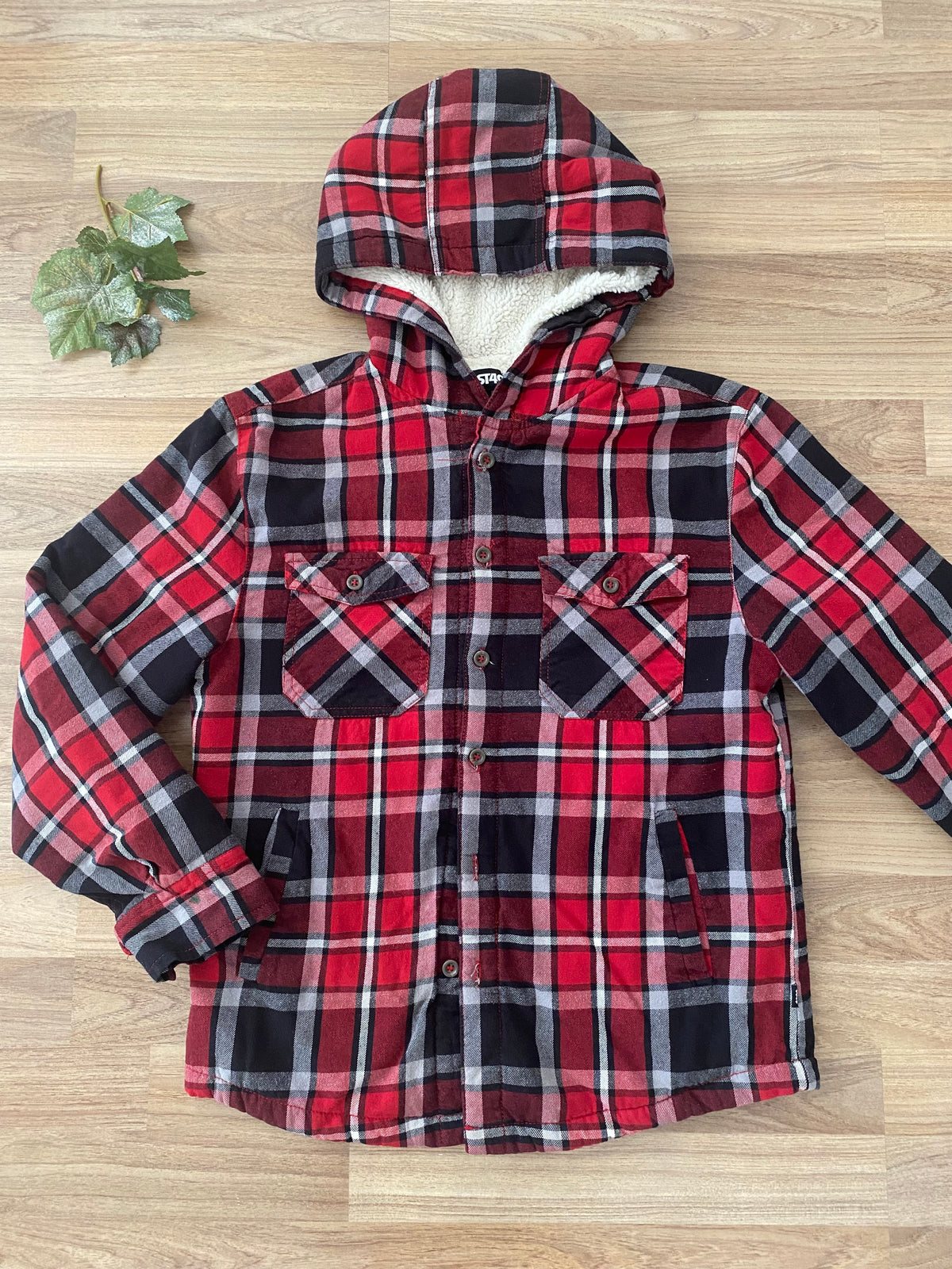 Plaid Hooded Shacked (Boys Size 14)