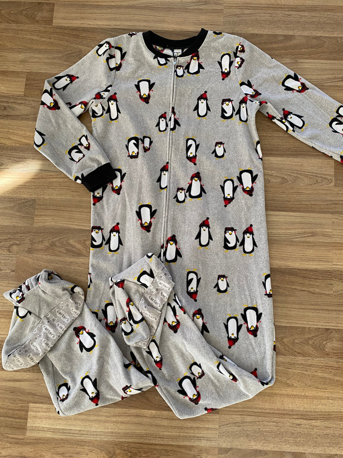 One Piece Footed Pajamas (Boys Size 12)