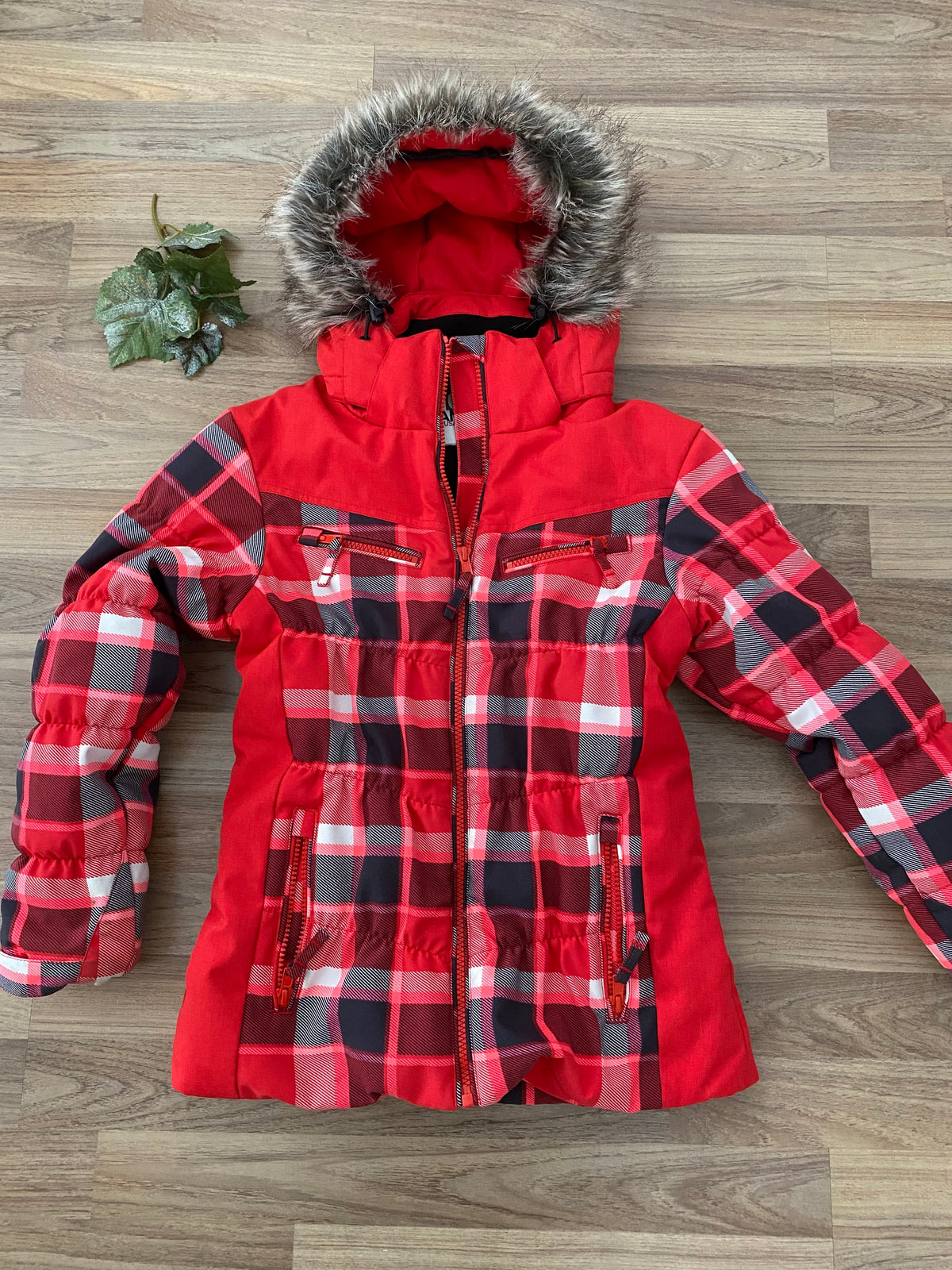 Full Zip Hooded Winter Coat (Girls Size 10)