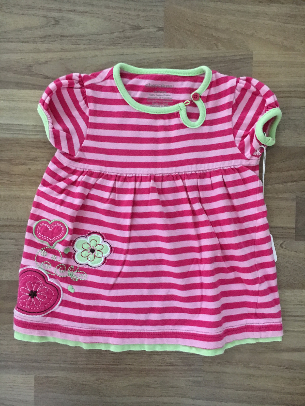 Short Sleeve Striped Top (Girls Size 18-24M)