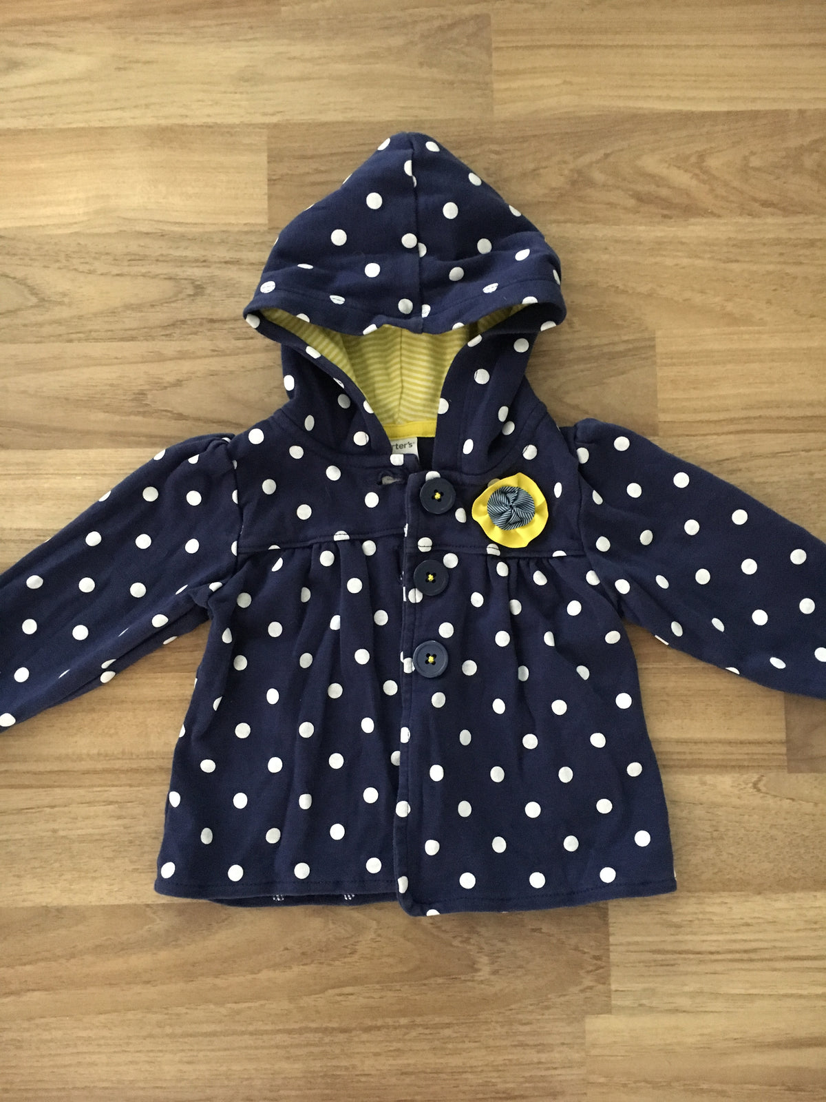 Hooded Button-Up Sweater (Girls Size 12M)