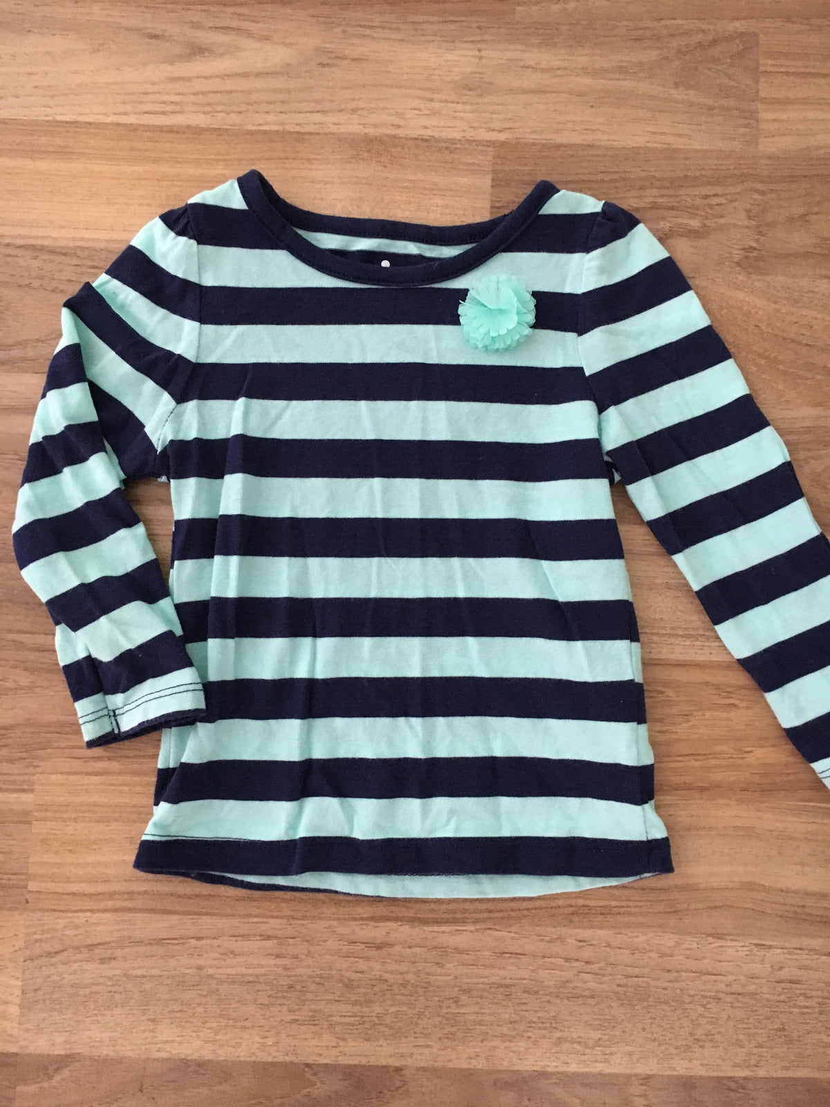 Long Sleeved Striped Top (Girls Size 18M)