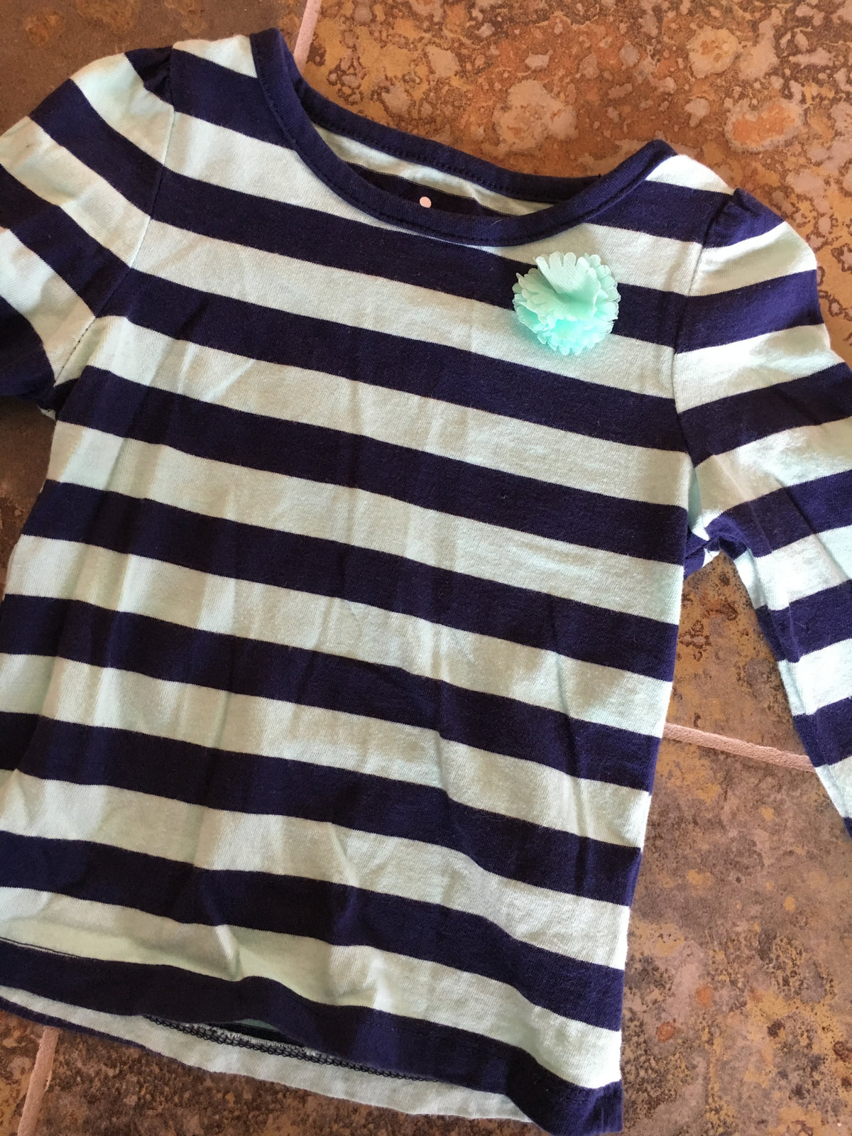 Long Sleeved Striped Top (Girls Size 18M)