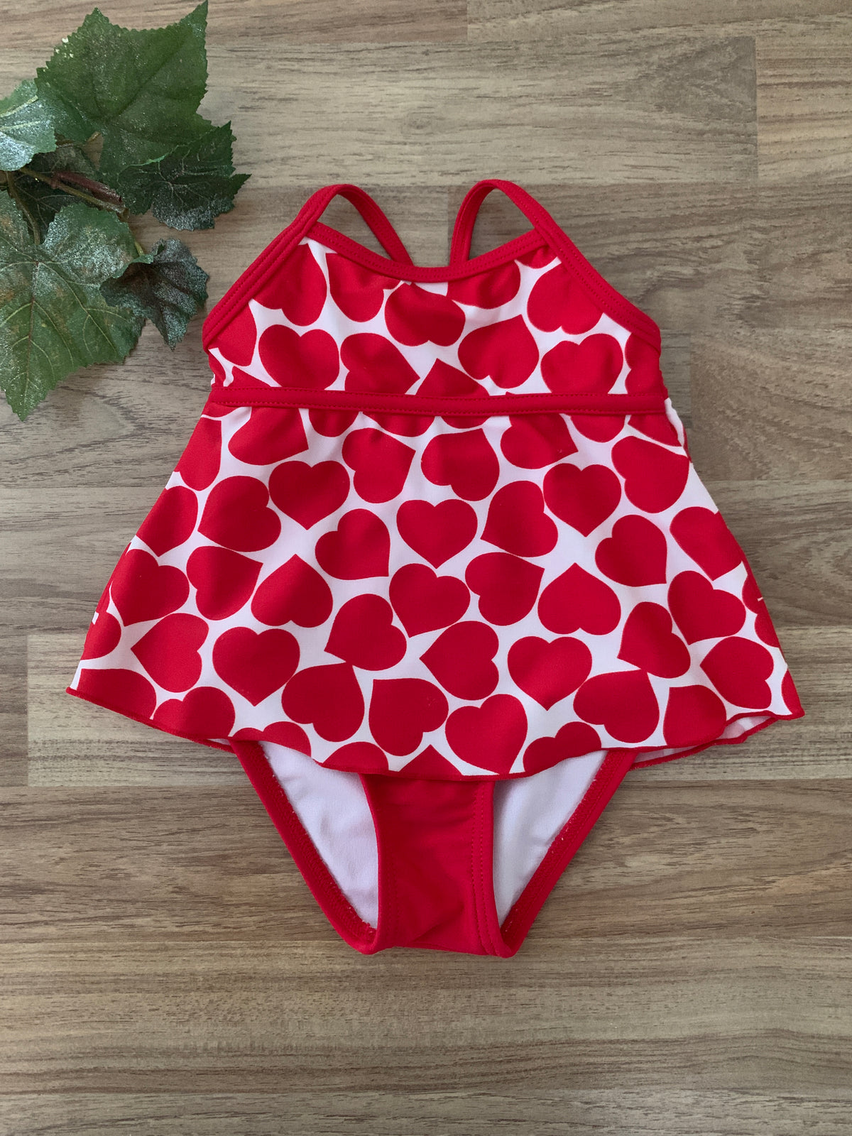 One Piece Bathing Suit (Girls Size 3-6M)
