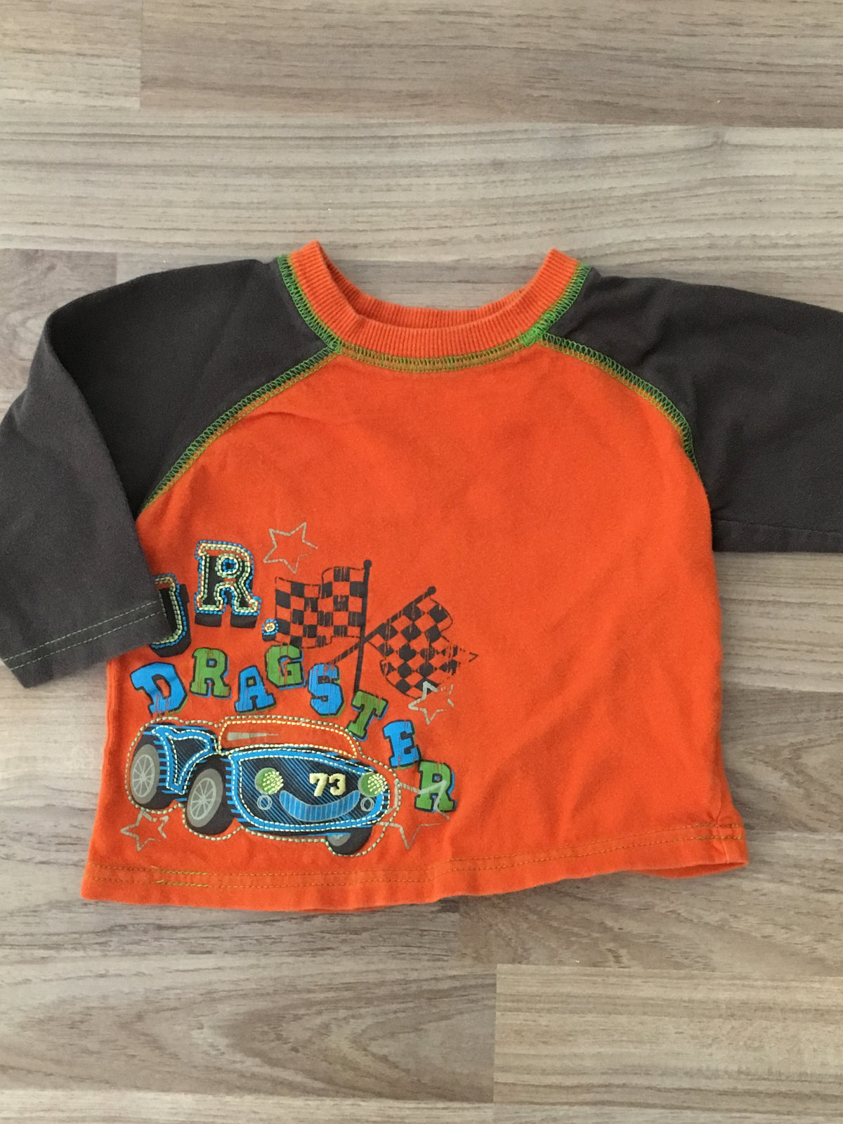 Long Sleeve &quot;Dragster&quot; Top (Boys Size 6-12M)