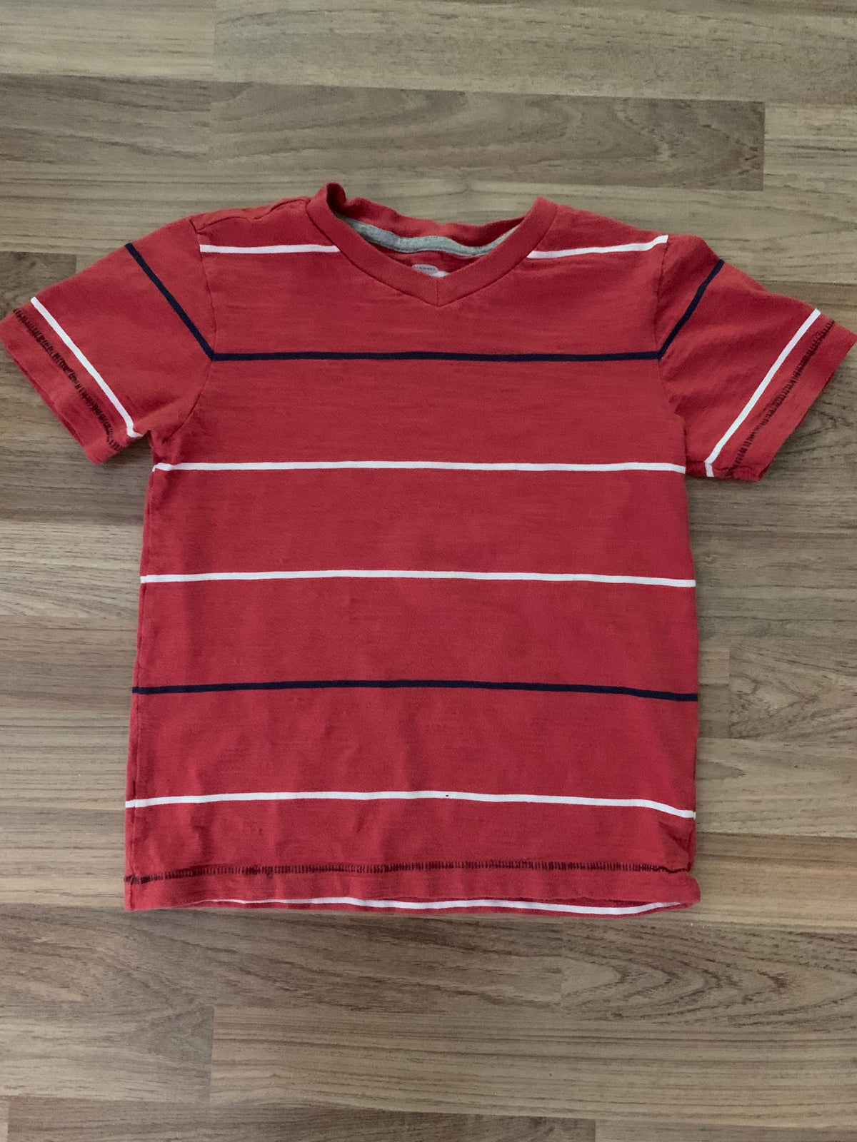 Short Sleeve Striped Top (Boys Size 6-7)