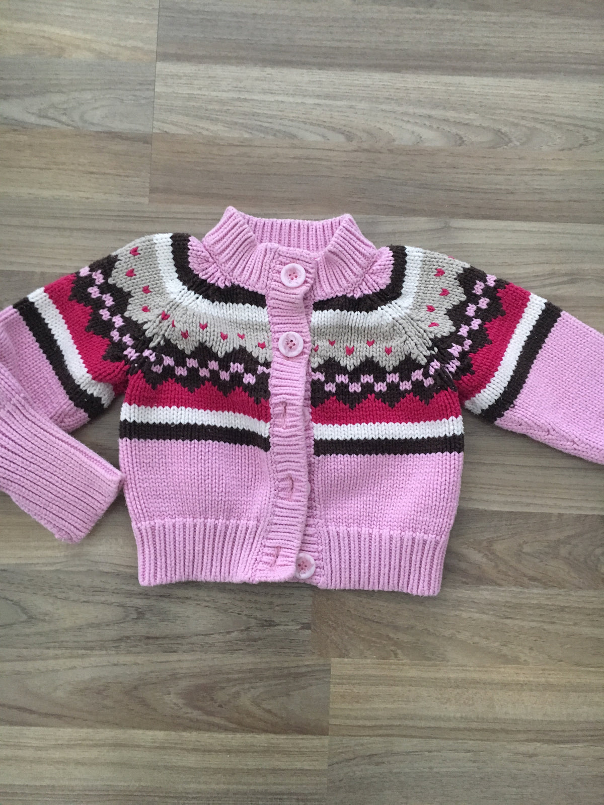 Knitted Button-Up Sweater (Girls Size 18-24M)